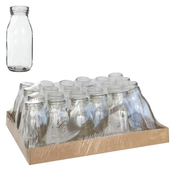 Glass Milk Bottle 250ml 140x60mm - 24 pcs