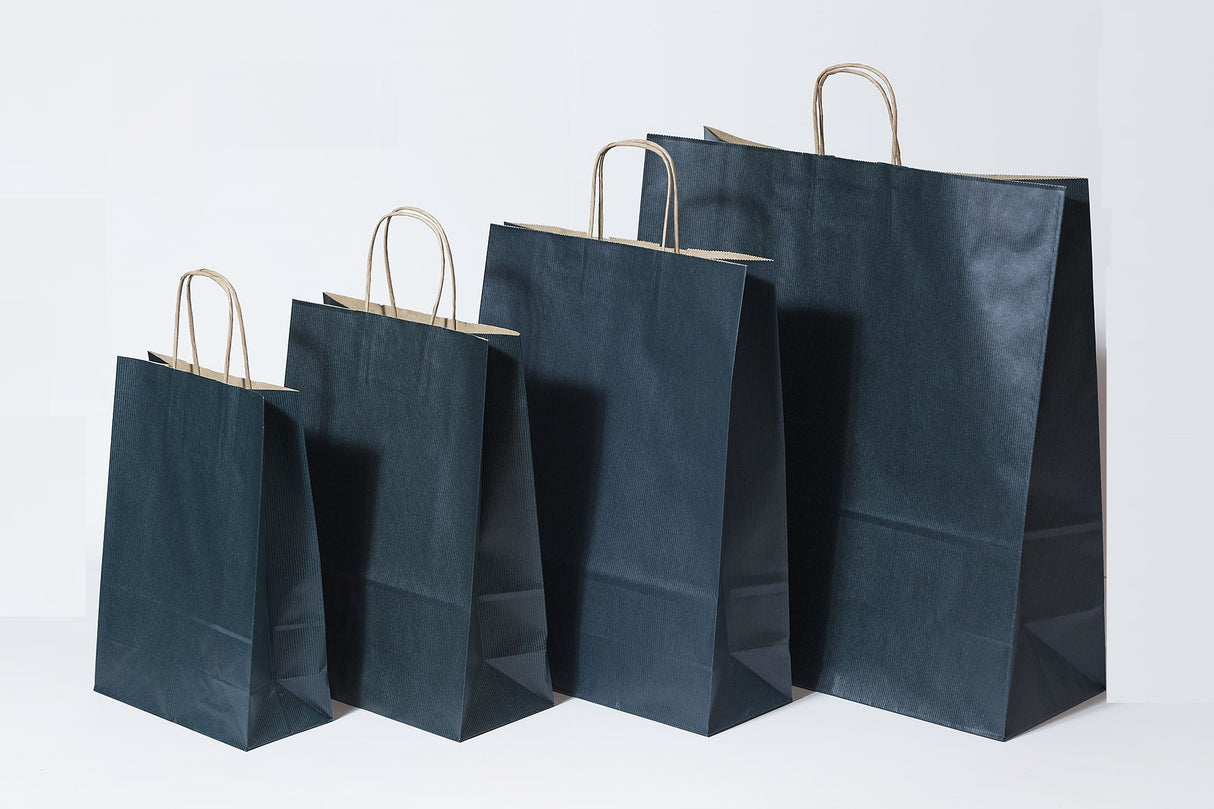 Paper Carry Bags Dk Blue 220+100x310mm