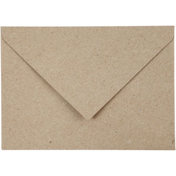 Recycled Envelopes Natural C6 115x160mm 120 g