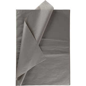 Tissue Paper, sheets 50x70 cm, 14 g, grey - 25 sheets