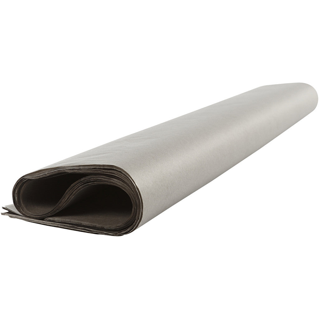 Tissue Paper, sheets 50x70 cm, 14 g, grey - 25 sheets