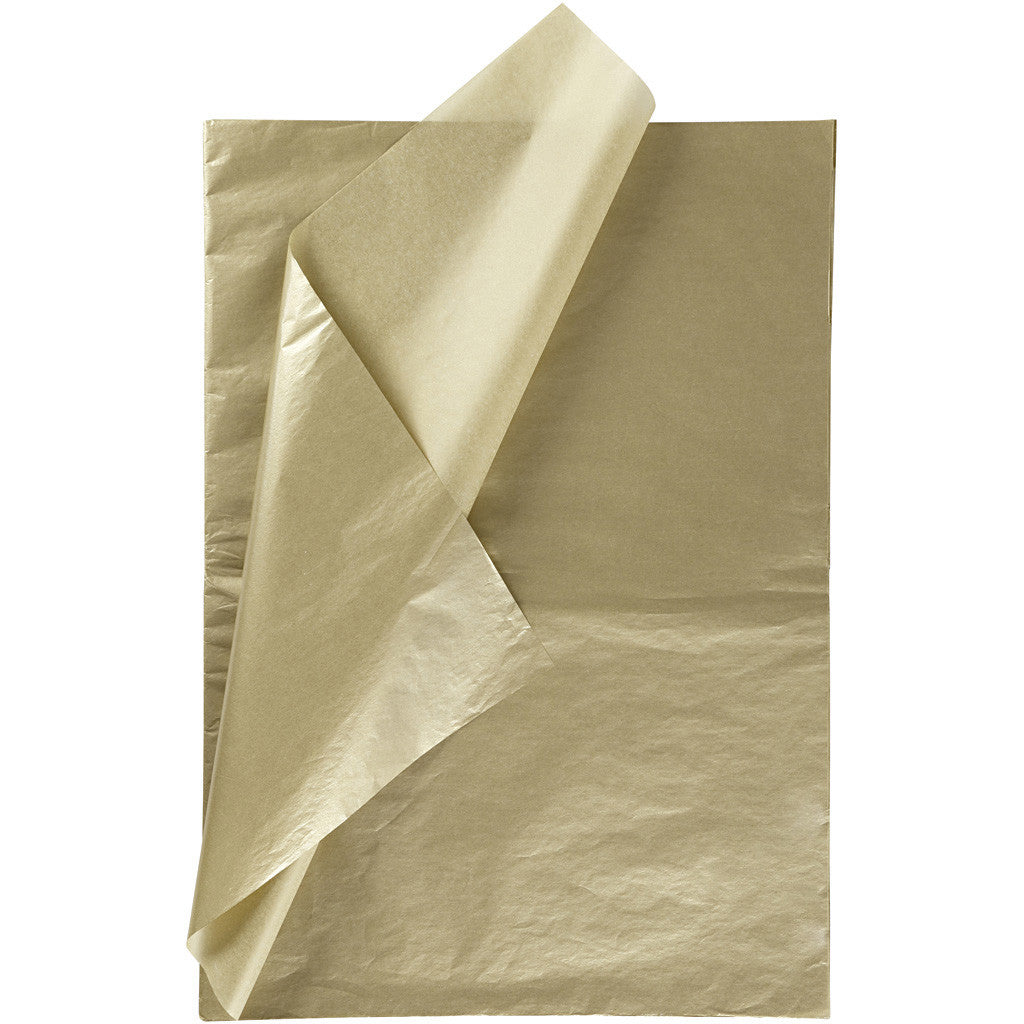 Tissue Paper, sheets 50x70 cm, 14 g, gold