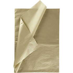 Tissue Paper, sheets 50x70 cm, 14 g, gold - 25 sheets