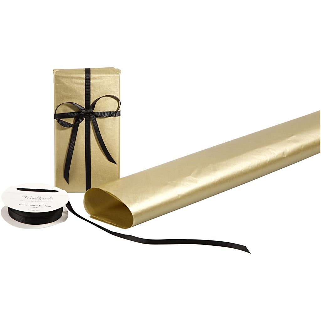 Tissue Paper, sheets 50x70 cm, 14 g, gold - 25 sheets