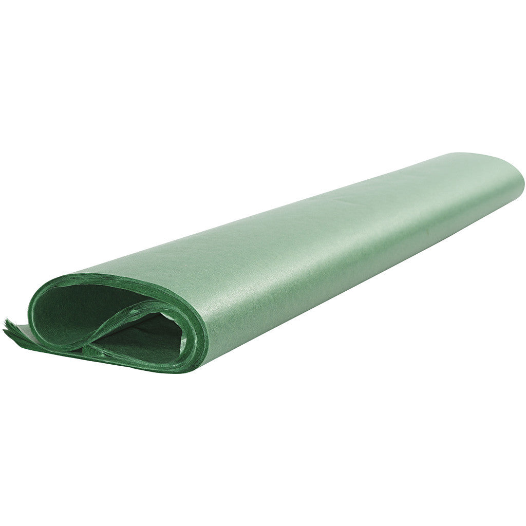 Tissue Paper, sheets 50x70 cm, 14 g, green - 25 sheets