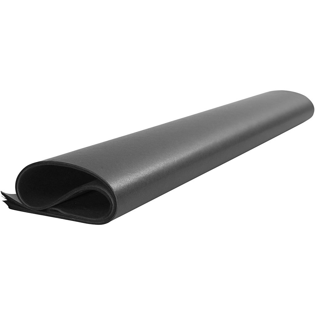 Tissue Paper, sheets 50x70 cm, 14 g, black - 25 sheets