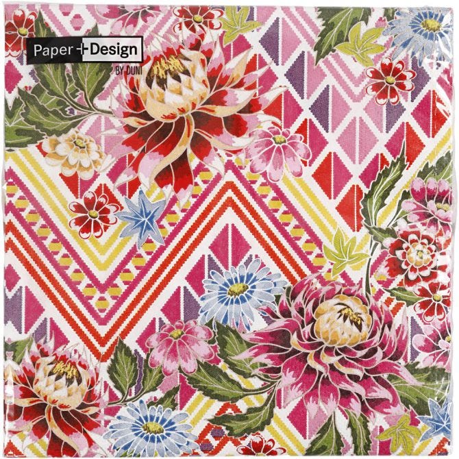 Table Napkins, Mexican Flowers, size 33x33 cm - 20 pcs