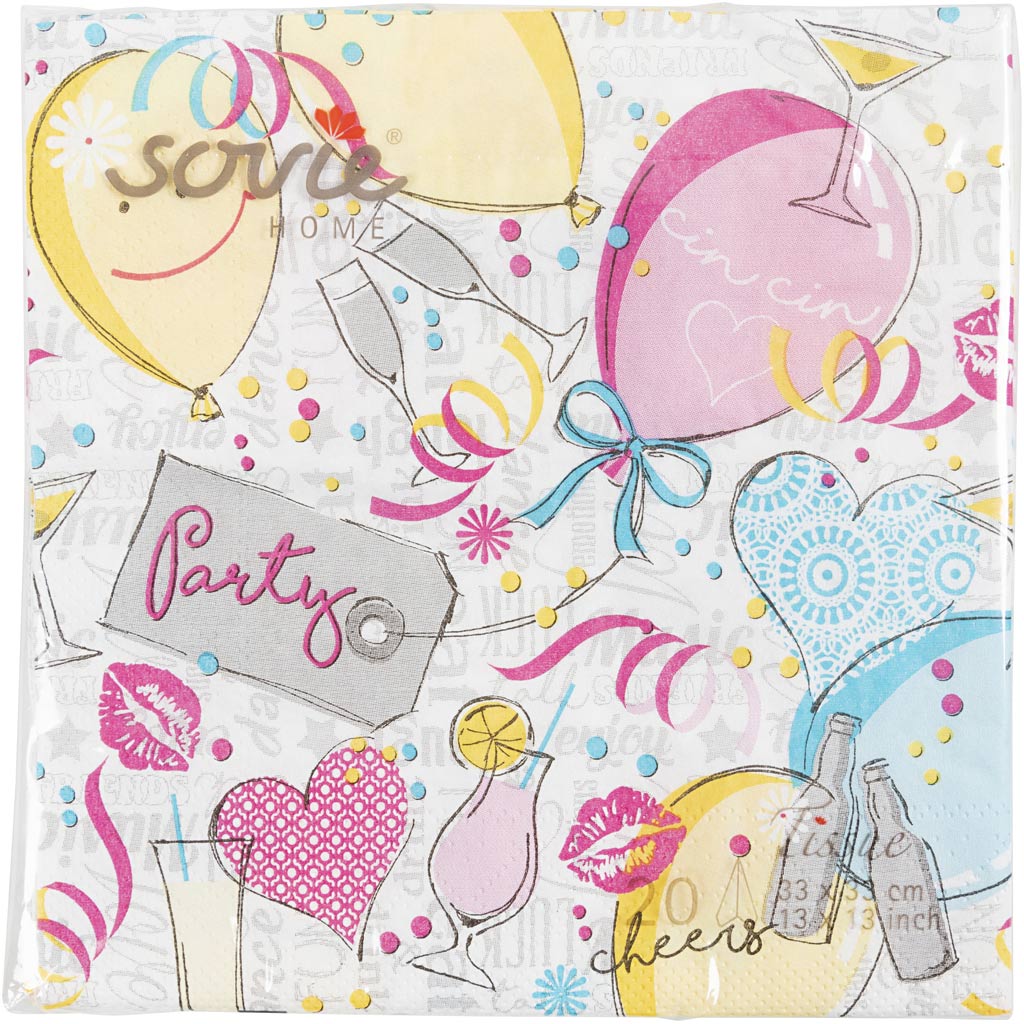 Table Napkins, size 33x33 cm - 20 pcs