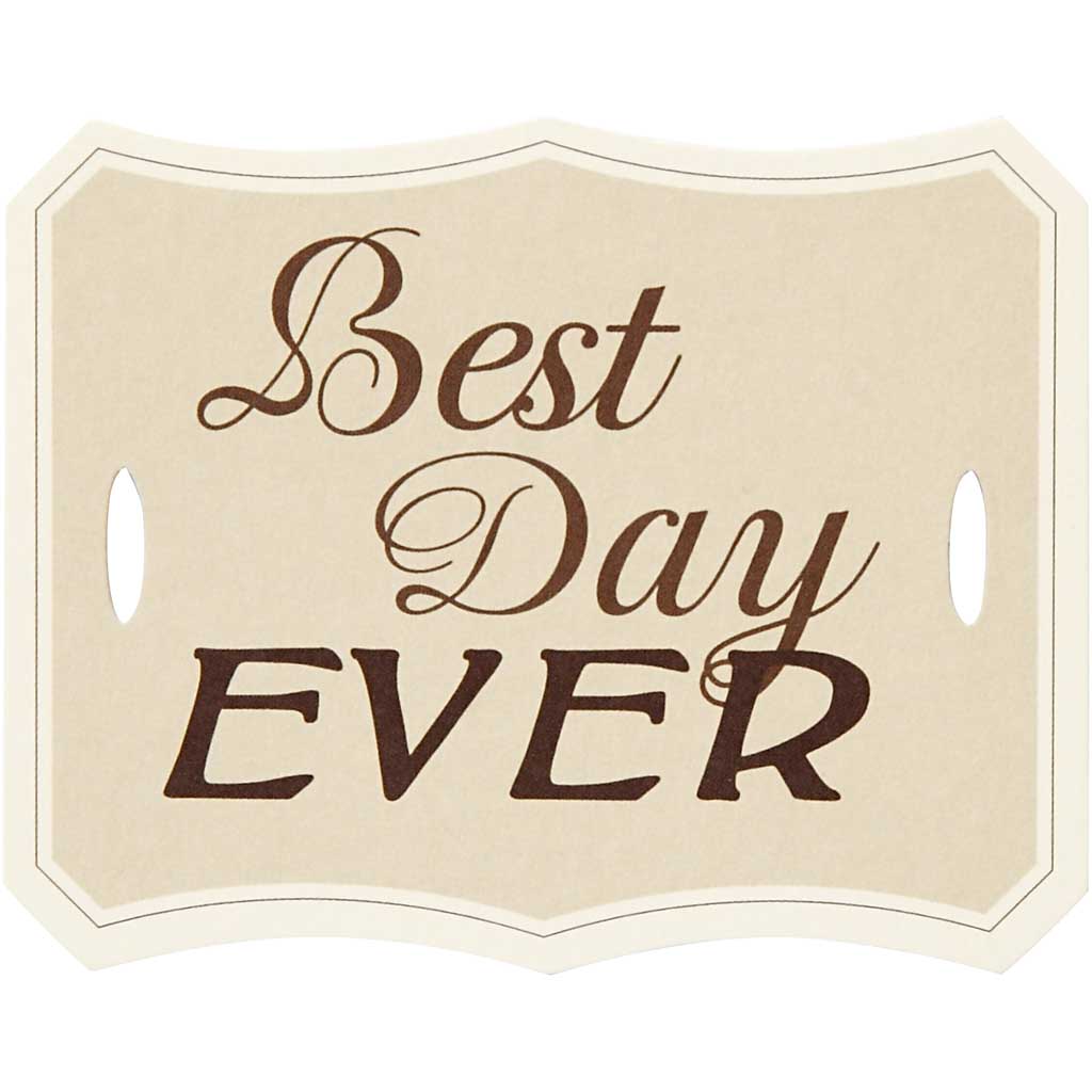 Gift label "Best Day Ever" 63x80mm