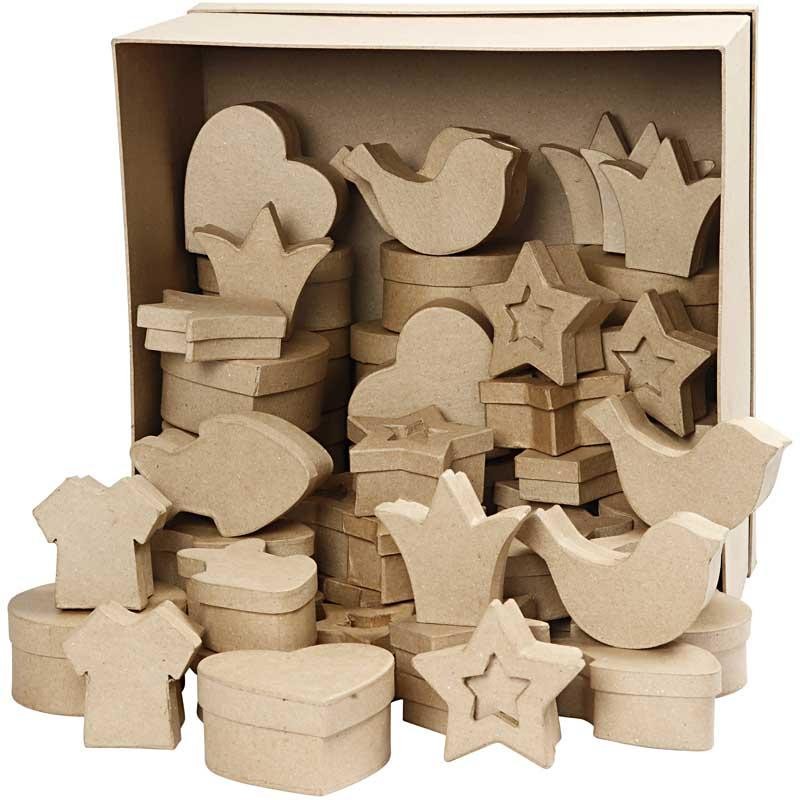 Boxes set of 7 different sizes 60 - 110 mm - 63 pcs