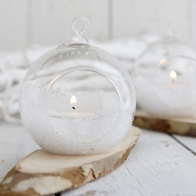 Glass Ball for Tealight Ø8cm x 8cm - 6 pcs