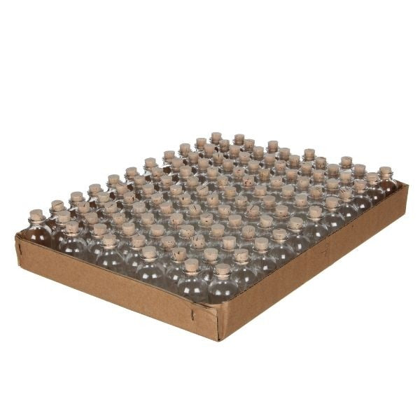 Glass Bottle Mini White cork 20ml 60x30mm - 105 pcs