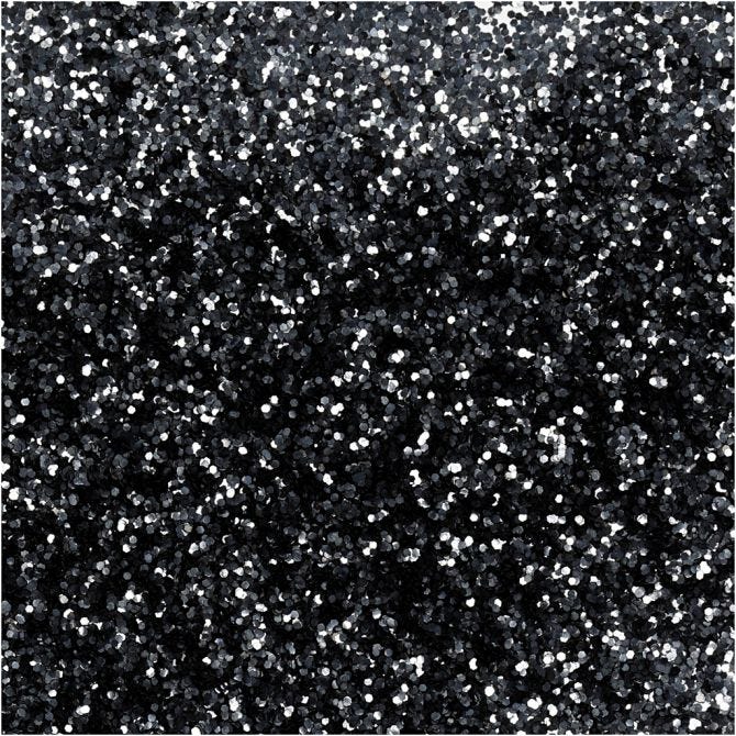 Bio Sparkles, black, D: 0,4 mm, 10 g - 1 tub