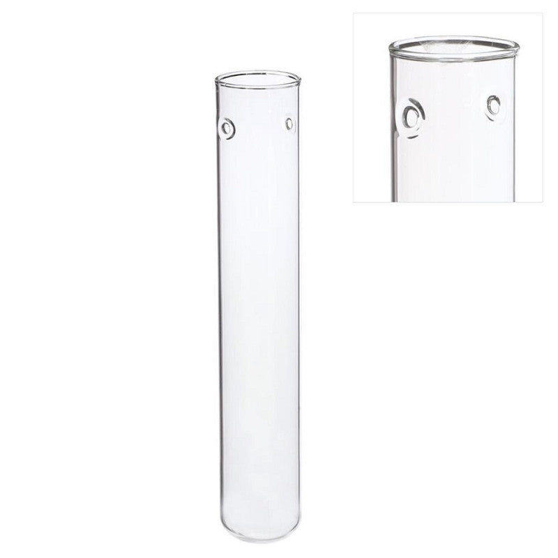 Test Tube Glass Ø3 h.20cm w. 2 Holes - 6 pcs