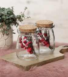 Glass jar with cork Ø5.5cm and 7.5cm high - 24 pcs