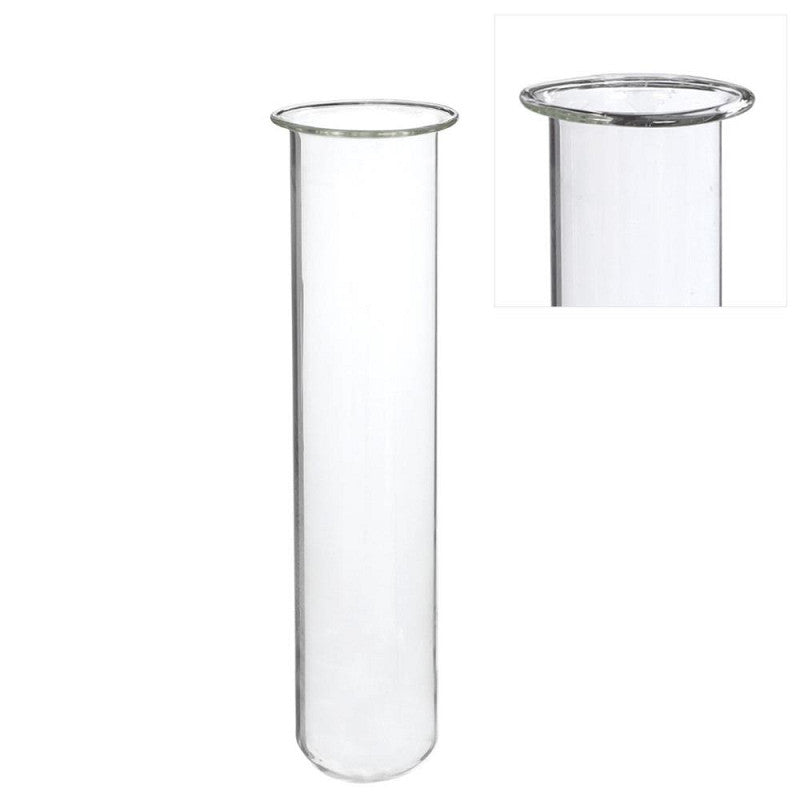 Test Tube Glass Ø4 h.20cm w. ring Ø5 cm - 6 pcs