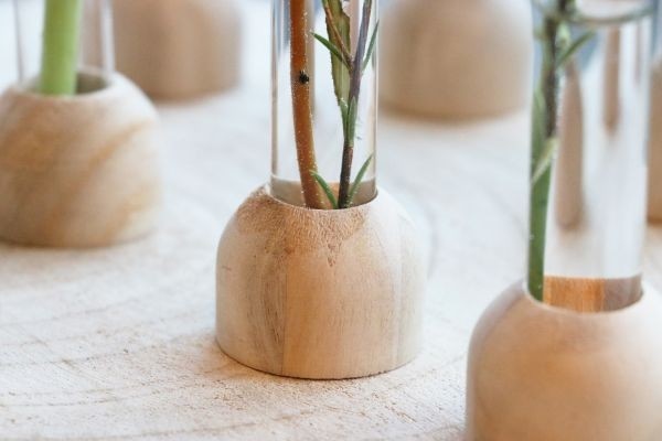 Wooden Base White Test Tube 20x100mm - 1 pc