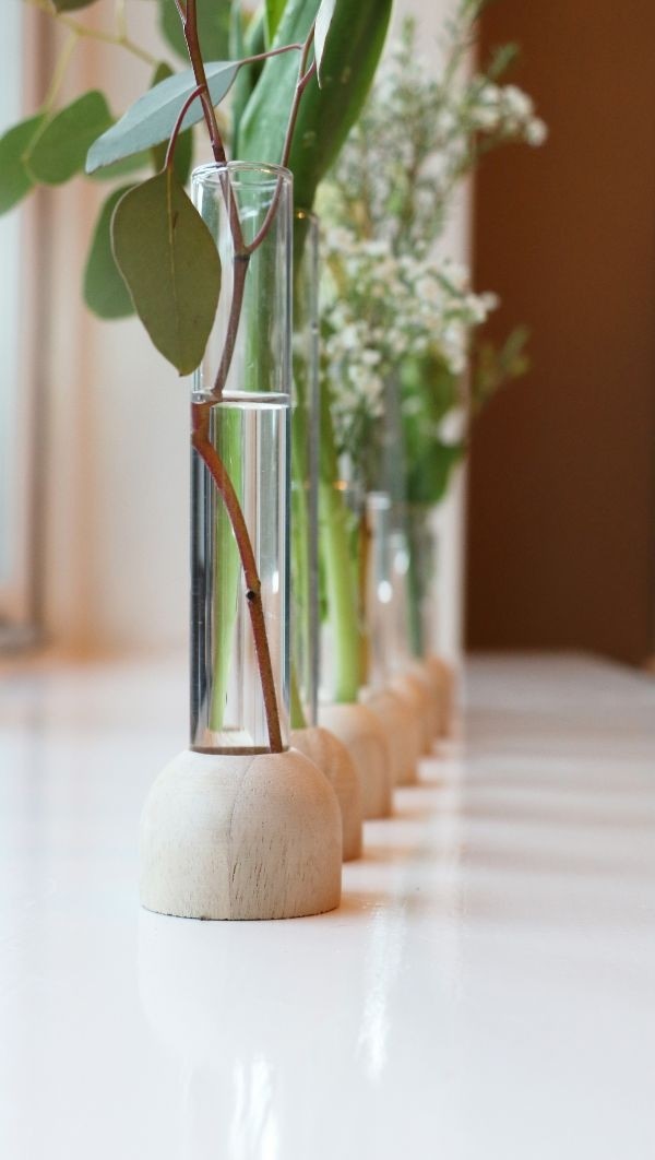 Wooden Base White Test Tube 20x100mm - 1 pc