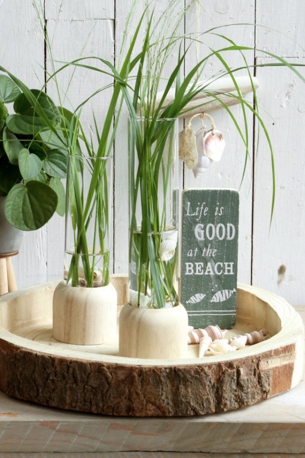 Wooden Base White Test Tube 50x180mm - 1 pc