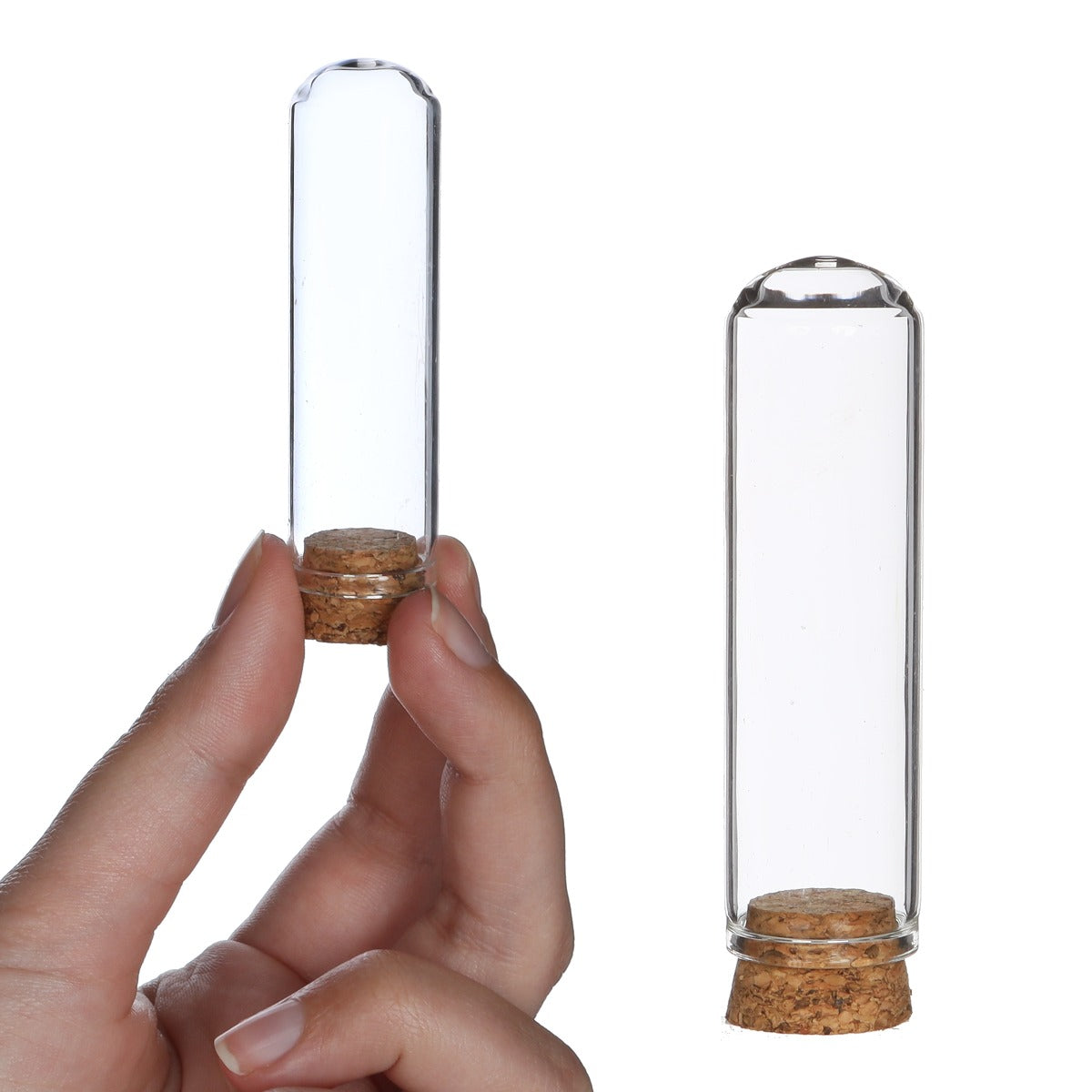 Glass mini Domes Ø2cm and 7cm high with cork