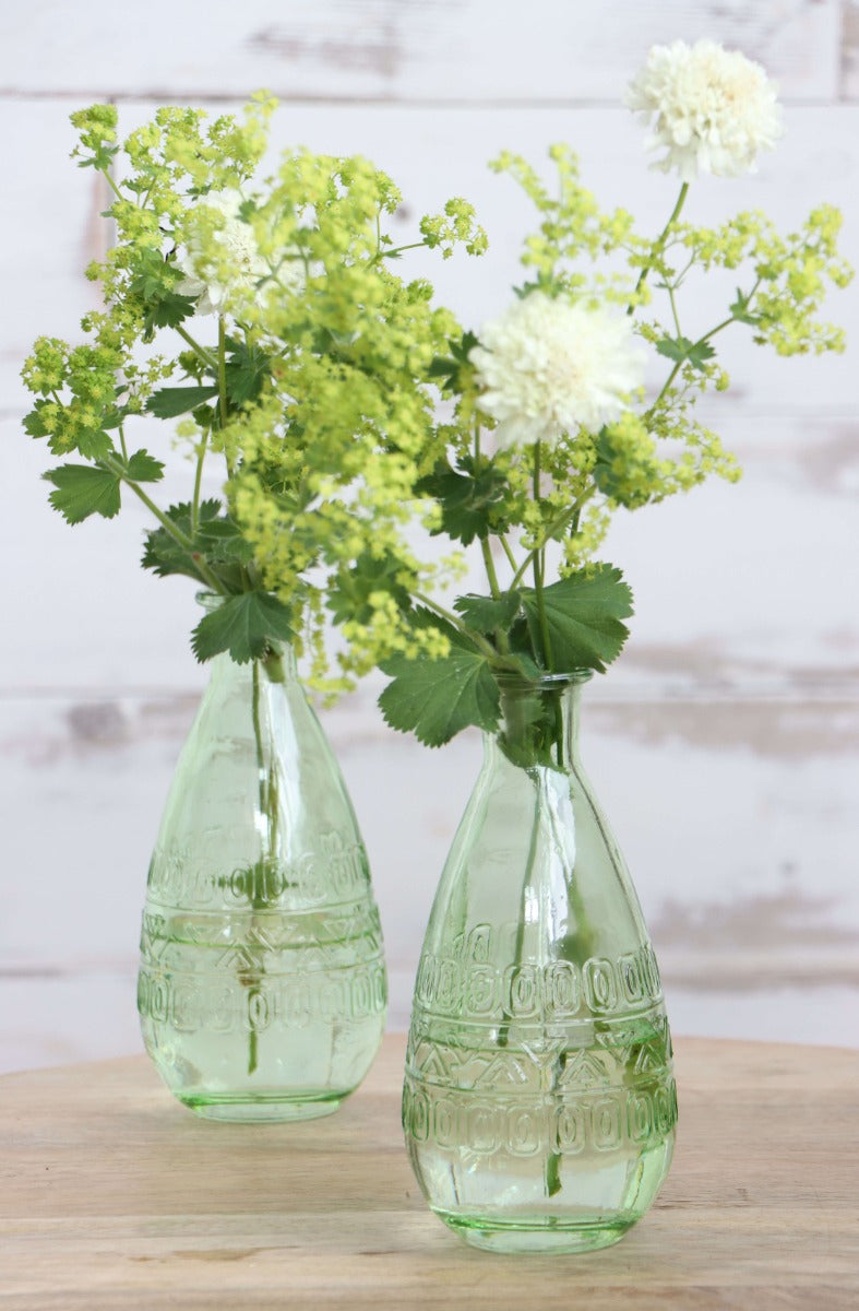 Flower vase Rome Ø7.5cm and 16cm high Green - 12 pcs