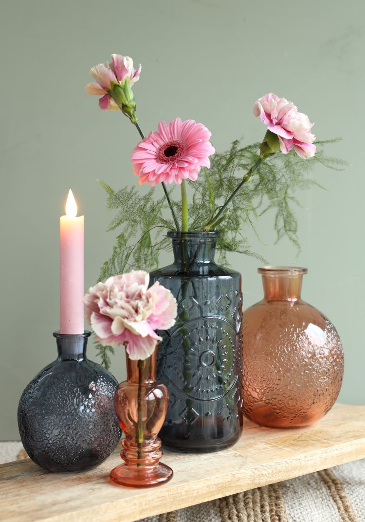 Vase Venice Amber H: 113 x Ø50 mm - 12 Pcs