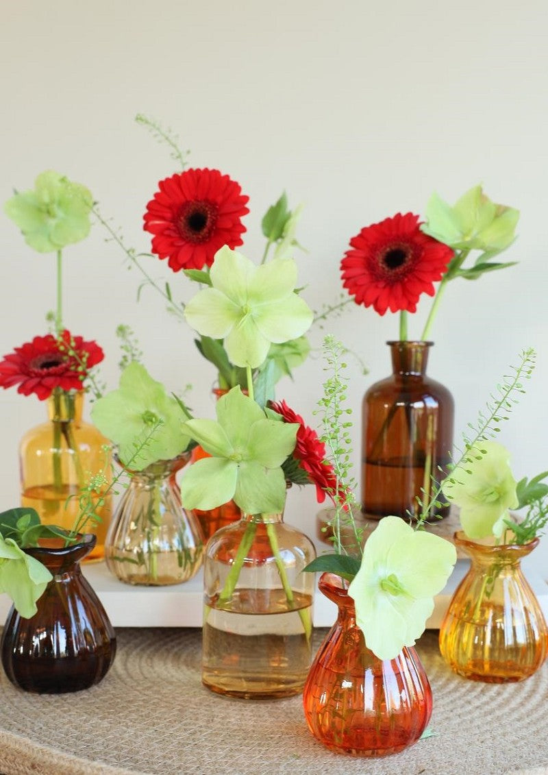 Flower vase Ø70 h: 90 mm Assorti - 12 Pcs