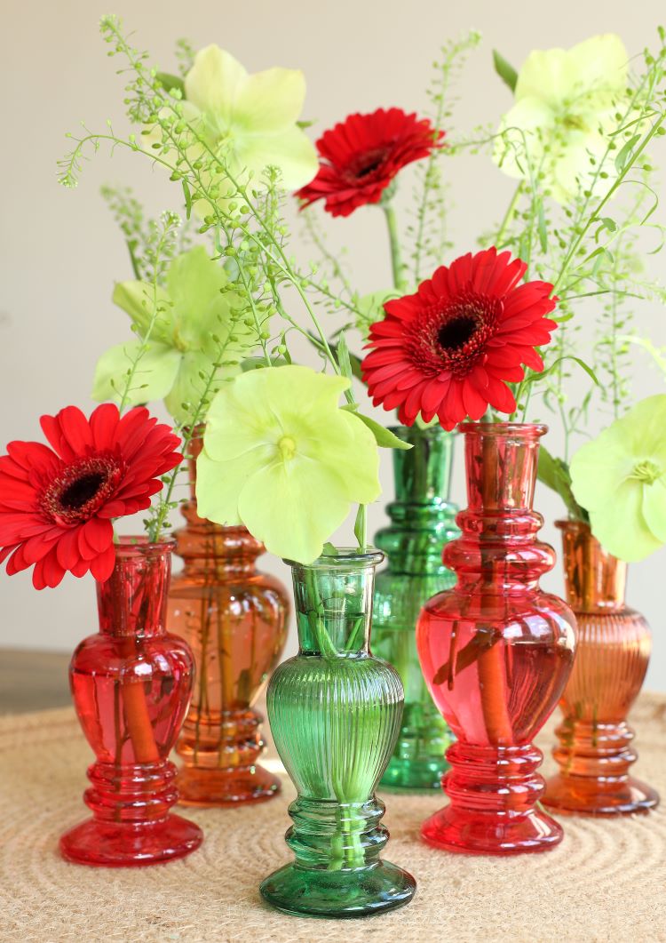 Vase Venice Dark Green H: 113 x Ø50 mm - 12 Pcs