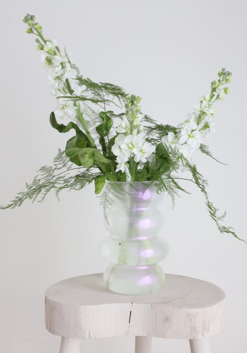 Flower vase Ø100 mm H: 180 mm Pearl - 6 Pcs