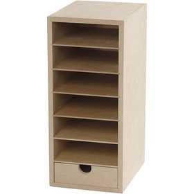 Storage Cabinet Wood White Drawer for A6 Paper - 1 pc