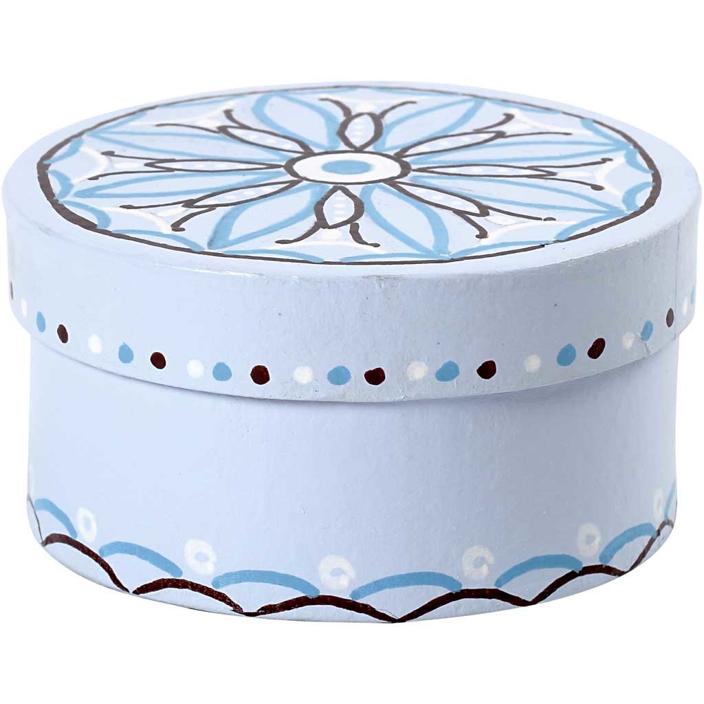 Round Boxes, D: 10+13+16 cm, H: 5+6.5+7.5 cm - 3 pcs