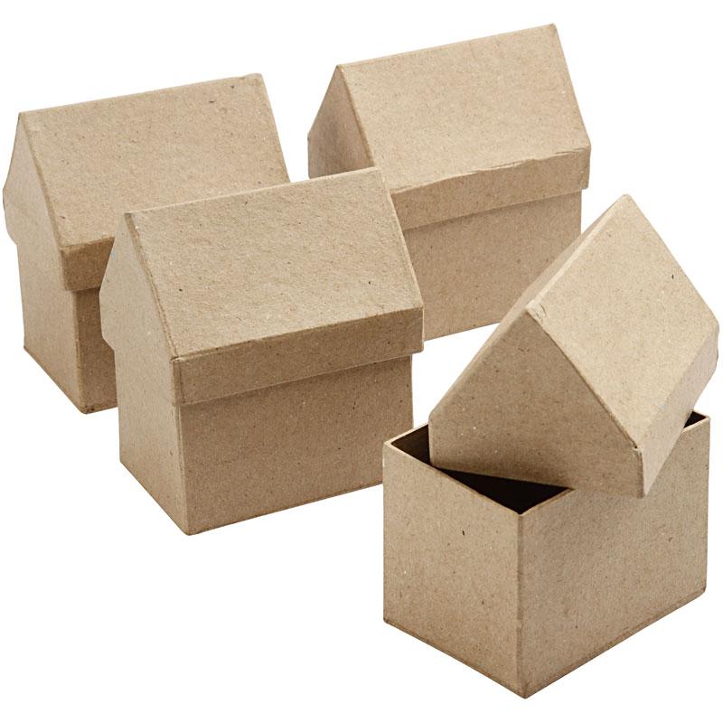 Box in the shape of a house, 60x85x105mm - 4 pcs