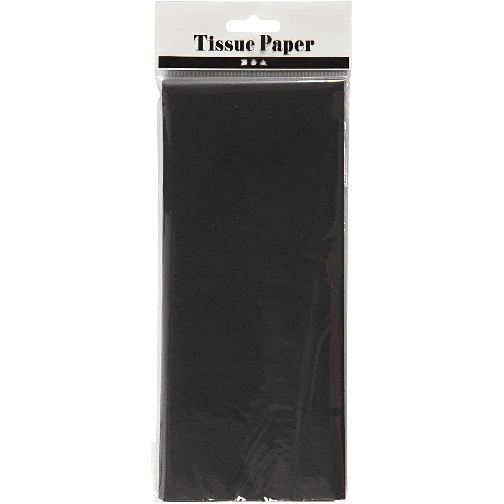 Tissue Paper, black, 50x70 cm, 14 g - 10 sheets