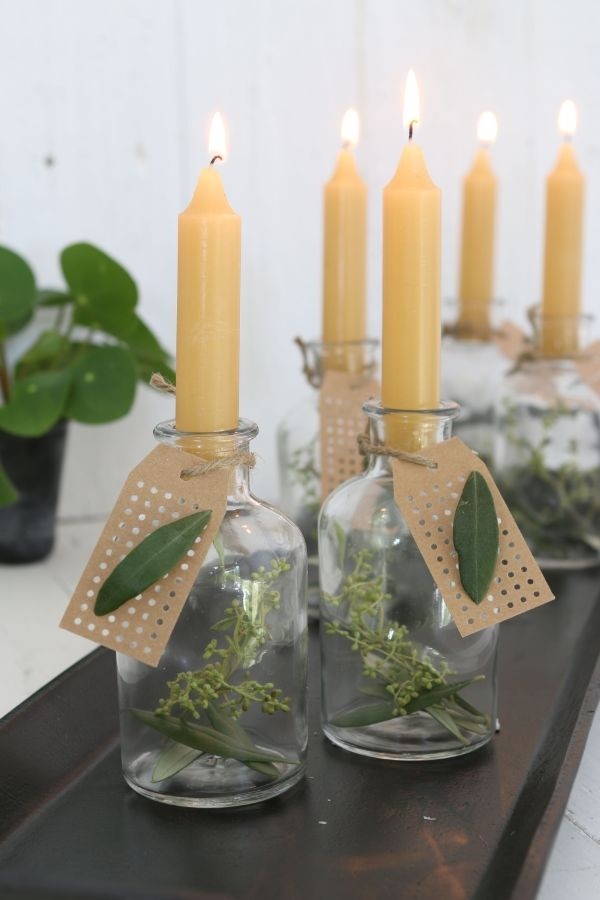 Dinner Candles Anthracite 110 mm - 7 pcs