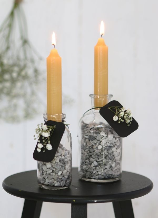 Dinner Candles Anthracite 110 mm - 7 pcs