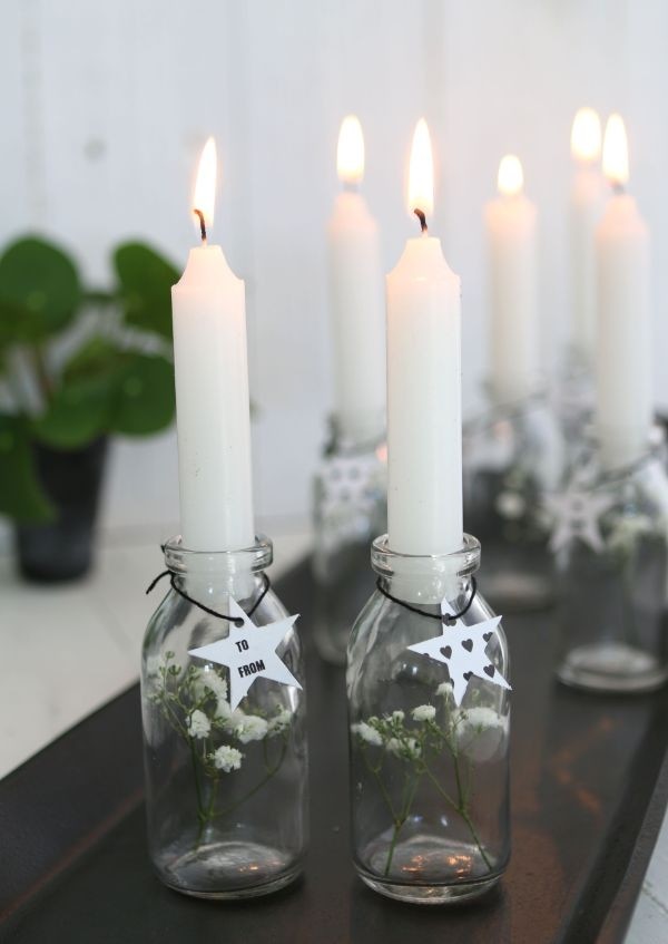 Dinner Candles White 110 mm - 7 pcs