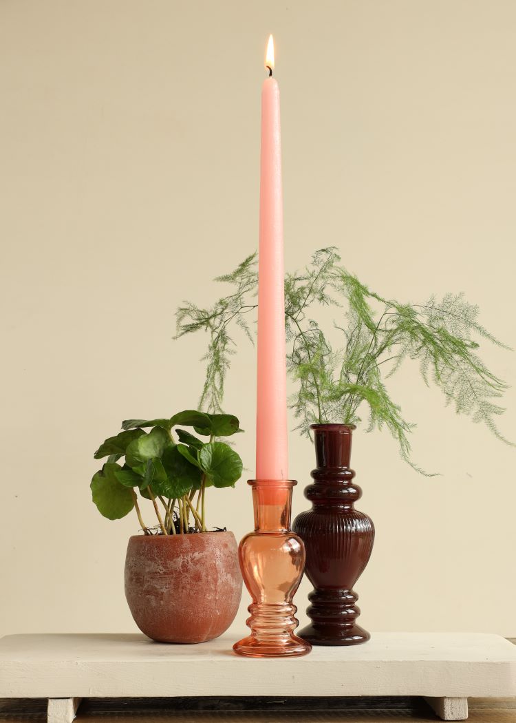 Vase Venice Amber H: 113 x Ø50 mm - 12 Pcs