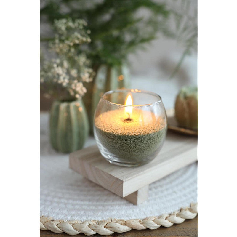 Pearlsand Candle 400gr Moss Green - 6 pcs