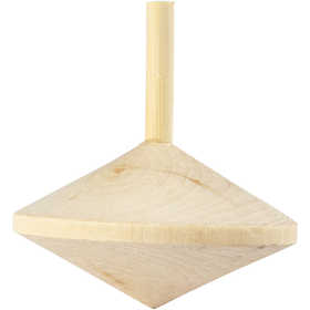 Spinning Top, D: 5.5 cm, H: 5 cm, poplar wood - 1 pc