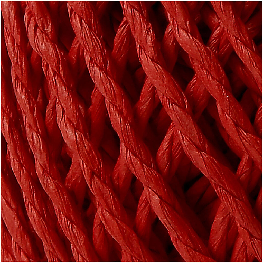 Paper Yarn Red 2.5 - 3 mm thick - 150 gram