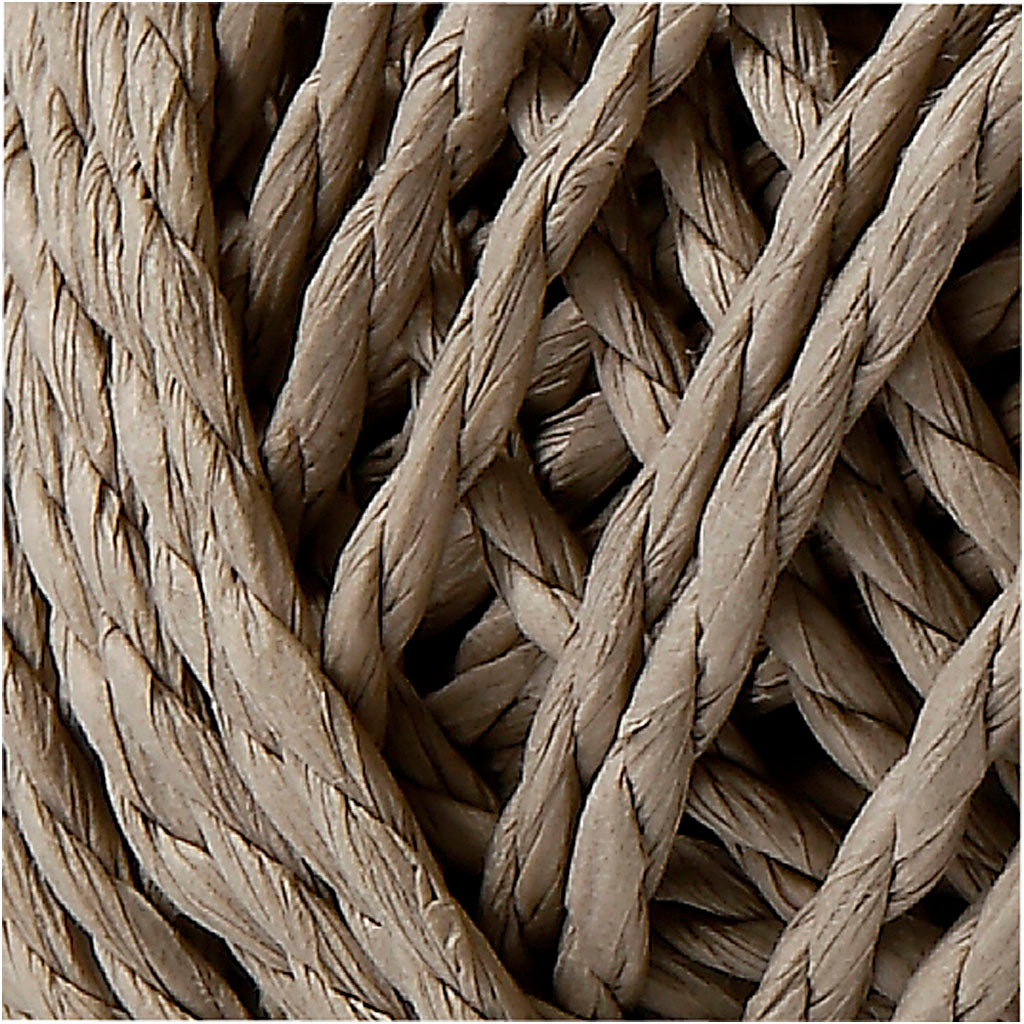 Paper Yarn Light Brown 2.5 - 3 mm thick - 150 gram