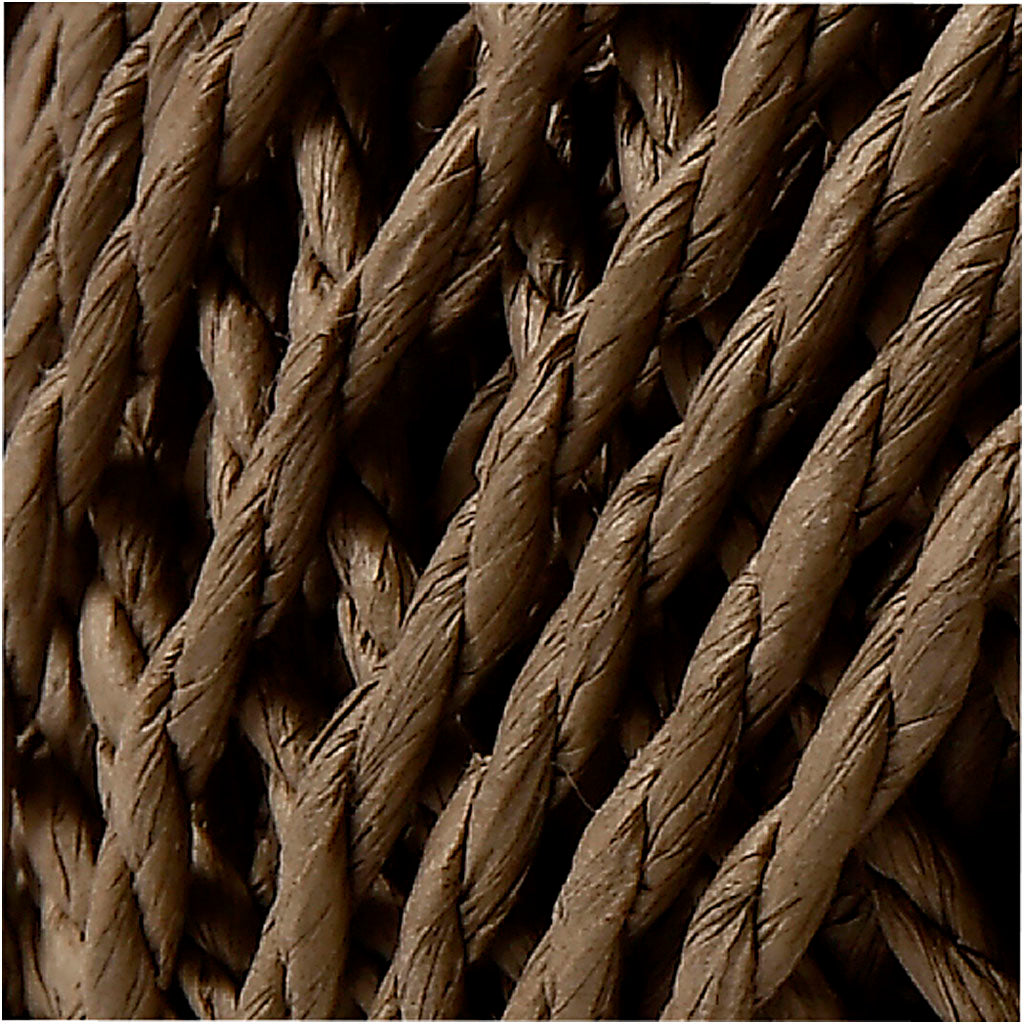 Paper Yarn Brown 2.5 - 3 mm thick - 150 gram