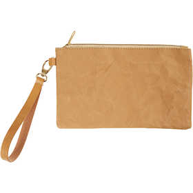 Faux Leather Clutch Bags 21x18cm, Light Brown, thickness 350 g - 1 pc
