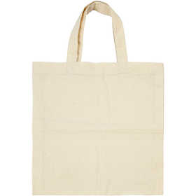 Shopping Bags, size 27.5x30cm, 135 g/m2, Light natural - 5 pcs