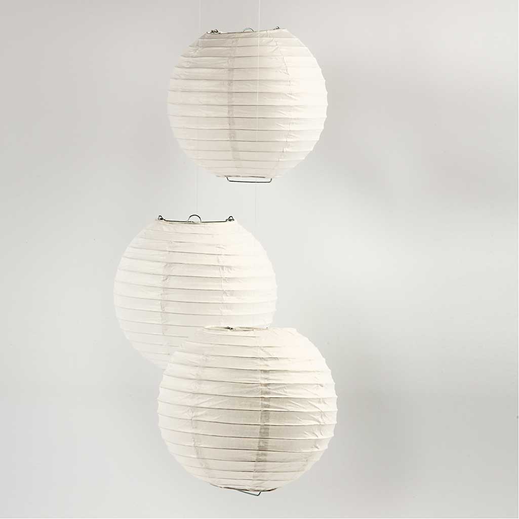 Rice paper lamp, white, Round, D: 20 cm - 1 pc