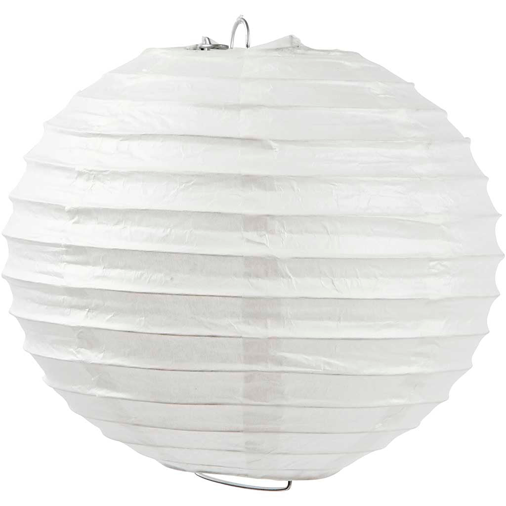 Rice paper lamp, white, Round, D: 20 cm