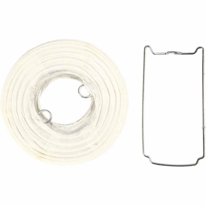 Paper Lamp, white, D: 7,5 cm - 10 pcs