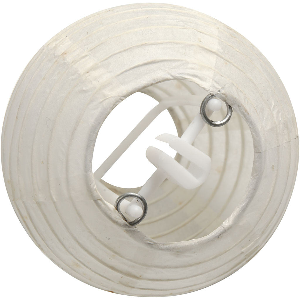 Paper Lamp, white, D: 7,5 cm - 10 pcs