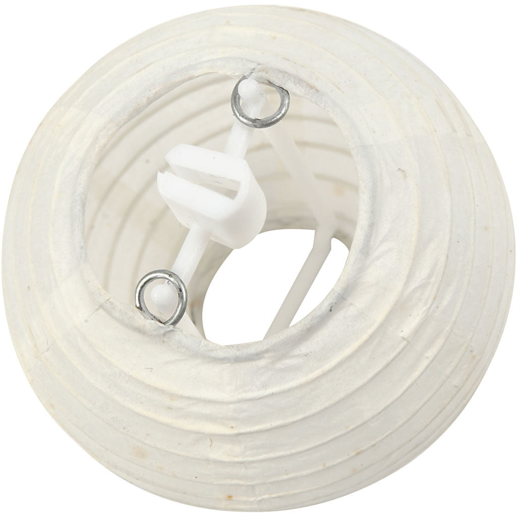 Paper Lamp, white, D: 7,5 cm - 10 pcs