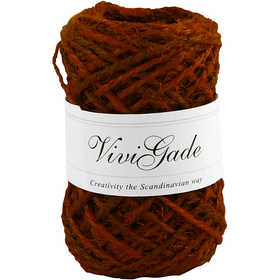 Natural Hemp, thickness 1 -2 mm, red - 30 mtr